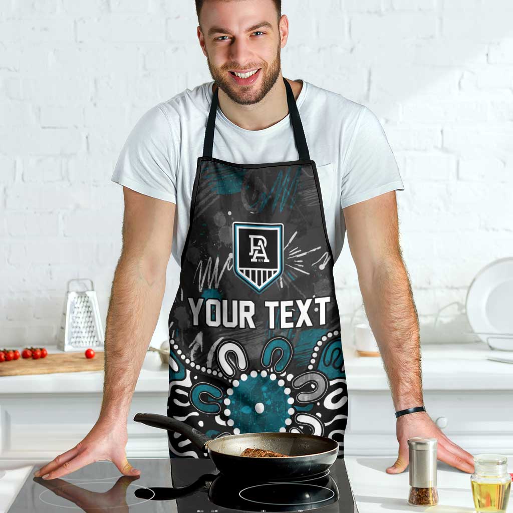 Personalized Port Adelaide Power Apron Aboriginal Dot Painting Graffiti Style
