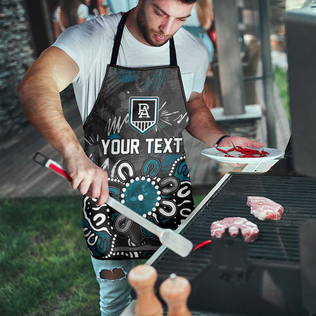 Personalized Port Adelaide Power Apron Aboriginal Dot Painting Graffiti Style