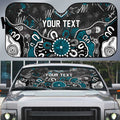 Personalized Port Adelaide Power Auto Sun Shade Aboriginal Dot Painting Graffiti Style