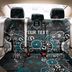 Personalized Port Adelaide Power Back Car Seat Cover Aboriginal Dot Painting Graffiti Style