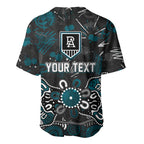Personalized Port Adelaide Power Baseball Jersey Aboriginal Dot Painting Graffiti Style