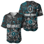 Personalized Port Adelaide Power Baseball Jersey Aboriginal Dot Painting Graffiti Style