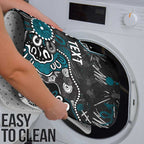 Personalized Port Adelaide Power Bathroom Set Aboriginal Dot Painting Graffiti Style