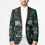 Personalized Port Adelaide Power Blazer Aboriginal Dot Painting Graffiti Style