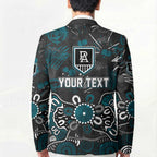 Personalized Port Adelaide Power Blazer Aboriginal Dot Painting Graffiti Style