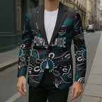 Personalized Port Adelaide Power Blazer Aboriginal Dot Painting Graffiti Style