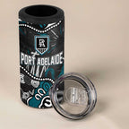 Personalized Port Adelaide Power 4 in 1 Can Cooler Tumbler Aboriginal Dot Painting Graffiti Style