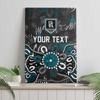 Personalized Port Adelaide Power Canvas Wall Art Aboriginal Dot Painting Graffiti Style