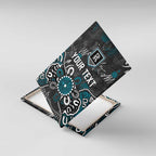 Personalized Port Adelaide Power Canvas Wall Art Aboriginal Dot Painting Graffiti Style