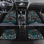 Personalized Port Adelaide Power Car Mats Aboriginal Dot Painting Graffiti Style