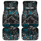Personalized Port Adelaide Power Car Mats Aboriginal Dot Painting Graffiti Style