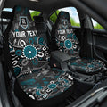 Personalized Port Adelaide Power Car Seat Cover Aboriginal Dot Painting Graffiti Style