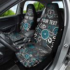 Personalized Port Adelaide Power Car Seat Cover Aboriginal Dot Painting Graffiti Style