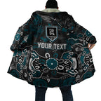 Personalized Port Adelaide Power Cloak Aboriginal Dot Painting Graffiti Style