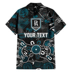 Personalized Port Adelaide Power Family Matching Mermaid Dress and Hawaiian Shirt Aboriginal Dot Painting Graffiti Style