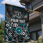 Personalized Port Adelaide Power Garden Flag Aboriginal Dot Painting Graffiti Style