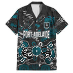 Personalized Port Adelaide Power Hawaiian Shirt Aboriginal Dot Painting Graffiti Style