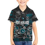Personalized Port Adelaide Power Hawaiian Shirt Aboriginal Dot Painting Graffiti Style