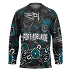 Personalized Port Adelaide Power Hockey Jersey Aboriginal Dot Painting Graffiti Style