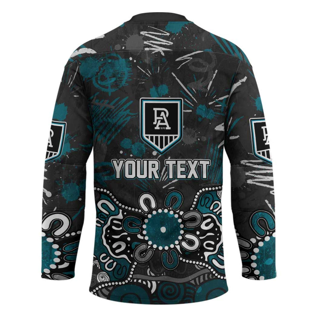 Personalized Port Adelaide Power Hockey Jersey Aboriginal Dot Painting Graffiti Style