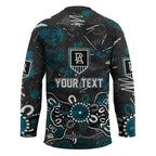 Personalized Port Adelaide Power Hockey Jersey Aboriginal Dot Painting Graffiti Style