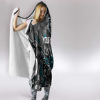 Personalized Port Adelaide Power Hooded Blanket Aboriginal Dot Painting Graffiti Style