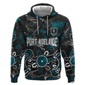 Personalized Port Adelaide Power Hoodie Aboriginal Dot Painting Graffiti Style