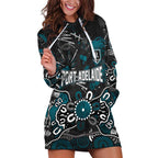 Personalized Port Adelaide Power Hoodie Dress Aboriginal Dot Painting Graffiti Style