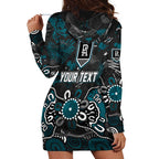 Personalized Port Adelaide Power Hoodie Dress Aboriginal Dot Painting Graffiti Style