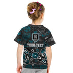 Personalized Port Adelaide Power Kid T Shirt Aboriginal Dot Painting Graffiti Style