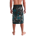Personalized Port Adelaide Power Lavalava Aboriginal Dot Painting Graffiti Style