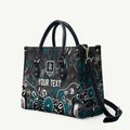 Personalized Port Adelaide Power Leather Bag Aboriginal Dot Painting Graffiti Style