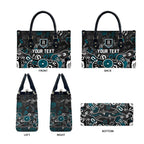 Personalized Port Adelaide Power Leather Bag Aboriginal Dot Painting Graffiti Style