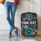 Personalized Port Adelaide Power Luggage Cover Aboriginal Dot Painting Graffiti Style