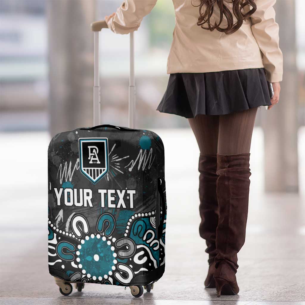 Personalized Port Adelaide Power Luggage Cover Aboriginal Dot Painting Graffiti Style