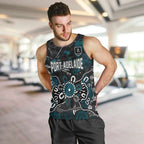 Personalized Port Adelaide Power Men Tank Top Aboriginal Dot Painting Graffiti Style