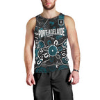 Personalized Port Adelaide Power Men Tank Top Aboriginal Dot Painting Graffiti Style