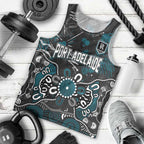 Personalized Port Adelaide Power Men Tank Top Aboriginal Dot Painting Graffiti Style