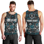 Personalized Port Adelaide Power Men Tank Top Aboriginal Dot Painting Graffiti Style