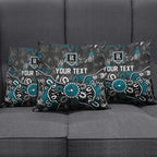 Personalized Port Adelaide Power Pillow Cover Aboriginal Dot Painting Graffiti Style
