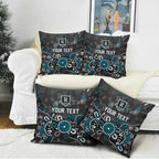 Personalized Port Adelaide Power Pillow Cover Aboriginal Dot Painting Graffiti Style