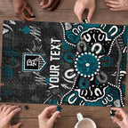 Personalized Port Adelaide Power Puzzle Aboriginal Dot Painting Graffiti Style