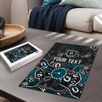 Personalized Port Adelaide Power Puzzle Aboriginal Dot Painting Graffiti Style