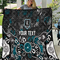 Personalized Port Adelaide Power Quilt Aboriginal Dot Painting Graffiti Style