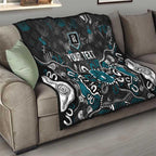 Personalized Port Adelaide Power Quilt Aboriginal Dot Painting Graffiti Style