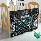 Personalized Port Adelaide Power Quilt Aboriginal Dot Painting Graffiti Style