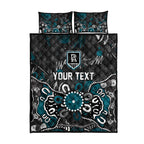 Personalized Port Adelaide Power Quilt Bed Set Aboriginal Dot Painting Graffiti Style