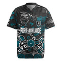 Personalized Port Adelaide Power Rugby Jersey Aboriginal Dot Painting Graffiti Style