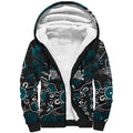 Personalized Port Adelaide Power Sherpa Hoodie Aboriginal Dot Painting Graffiti Style