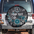 Personalized Port Adelaide Power Spare Tire Cover Aboriginal Dot Painting Graffiti Style